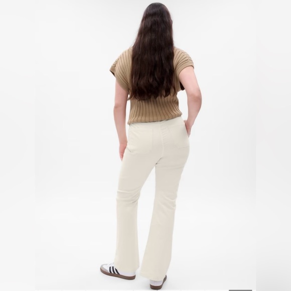 Gap Winter White Corduroy Flare Pants - Picture 2 of 6